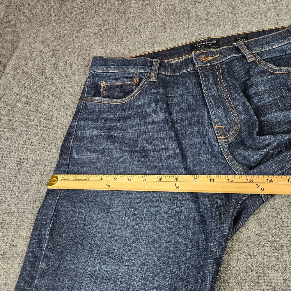 Lucky Brand 221 Straight Leg Jeans Mens 36x30 Dark Wash Pace 7MC1038 Denim